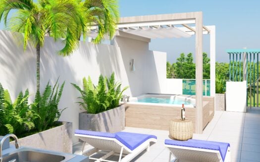 CondoHotel con  parque acuático en construcción en Punta Cana